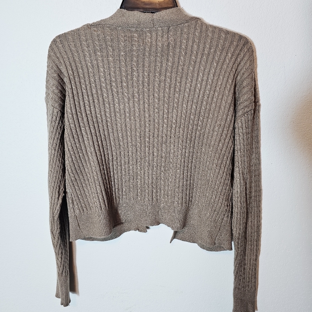 Olive + Oak Women's Brown Ribbed Sweater Cardigan Size Small NWT - Picture 5 of 7
